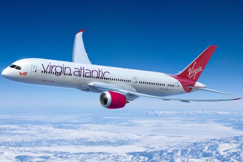 Un Boeing 787 Dreamliner de Virgin Atlantic volant
