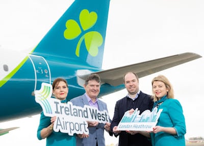 Aerien Aer Lingus deplace son service Ireland West Airport Knock